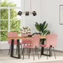 Sillas de comedor 4 unidades cuero sintético rosa de , Sillas de comedor - Ref: Foro24-3315220, Precio: 168,59 €, Descuento: %