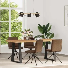Sillas de comedor 4 unidades piel de ante artificial marrón de , Sillas de comedor - Ref: Foro24-3315378, Precio: 222,42 €, D...