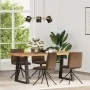 Sillas de comedor 4 unidades piel de ante artificial marrón de , Sillas de comedor - Ref: Foro24-3315378, Precio: 222,42 €, D...