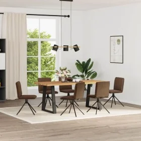 Sillas de comedor 6 unidades piel de ante artificial marrón von , Essstühle - Ref: Foro24-3315648, Preis: 332,23 €, Rabatt: %
