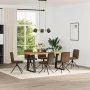 Sillas de comedor 6 unidades piel de ante artificial marrón de , Sillas de comedor - Ref: Foro24-3315648, Precio: 332,23 €, D...