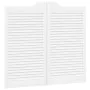 Puertas batientes diseño de lamas 1 par blanco 90x100 cm by , Doors for the home - Ref: Foro24-4107144, Price: 79,71 €, Disco...