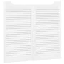 Puertas batientes diseño de lamas 1 par blanco 90x100 cm by , Doors for the home - Ref: Foro24-4107144, Price: 79,71 €, Disco...