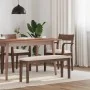 Banco 110 cm madera maciza marrón caucho by , Dining and kitchen benches - Ref: Foro24-4102601, Price: 77,00 €, Discount: %