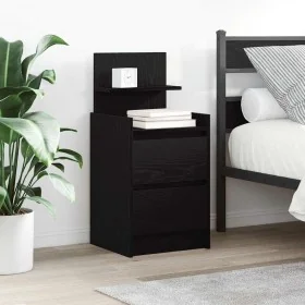 Mesillas de noche con 2 cajones 2 uds. Negro 38x34x80 cm de , Mesitas de noche - Ref: Foro24-861358, Precio: 97,84 €, Descuen...