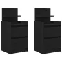 Mesillas de noche con 2 cajones 2 uds. Negro 38x34x80 cm de , Mesitas de noche - Ref: Foro24-861358, Precio: 97,84 €, Descuen...