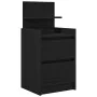 Mesillas de noche con 2 cajones 2 uds. Negro 38x34x80 cm de , Mesitas de noche - Ref: Foro24-861358, Precio: 97,84 €, Descuen...