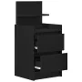 Mesillas de noche con 2 cajones 2 uds. Negro 38x34x80 cm de , Mesitas de noche - Ref: Foro24-861358, Precio: 97,84 €, Descuen...