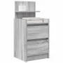 Mesillas de noche con 2 cajones 2 uds gris Sonoma 38x34x80 cm de , Mesitas de noche - Ref: Foro24-861366, Precio: 97,38 €, De...