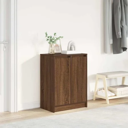 Zapatero de madera de roble marrón 57x34x76 cm de , Zapateros y organizadores de calzado - Ref: Foro24-861874, Precio: 85,32 ...
