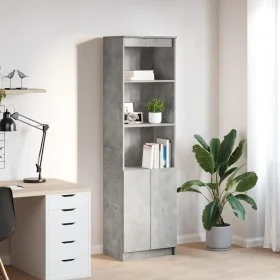 Aparador alto de madera de ingeniería gris hormigón 50x35x180cm von , Sideboards - Ref: Foro24-3328465, Preis: 101,63 €, Raba...