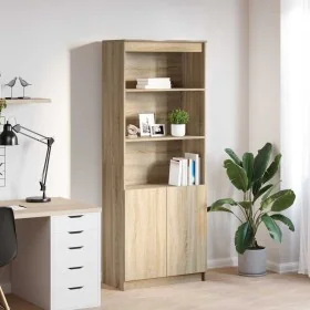 Aparador alto madera de ingeniería roble Sonoma 70x35x180 cm de , Aparadores - Ref: Foro24-3328473, Precio: 121,82 €, Descuen...