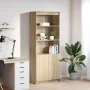 Aparador alto madera de ingeniería roble Sonoma 70x35x180 cm de , Aparadores - Ref: Foro24-3328473, Precio: 121,82 €, Descuen...