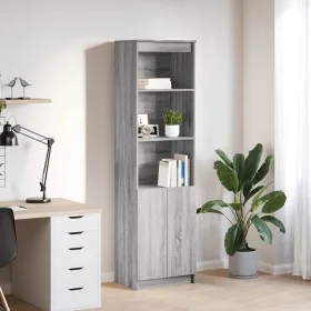 Aparador de madera de ingeniería Sonoma gris 50x35x180 cm by , Sideboards - Ref: Foro24-3328467, Price: 107,81 €, Discount: %