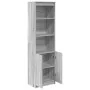 Aparador de madera de ingeniería Sonoma gris 50x35x180 cm de , Aparadores - Ref: Foro24-3328467, Precio: 107,81 €, Descuento: %