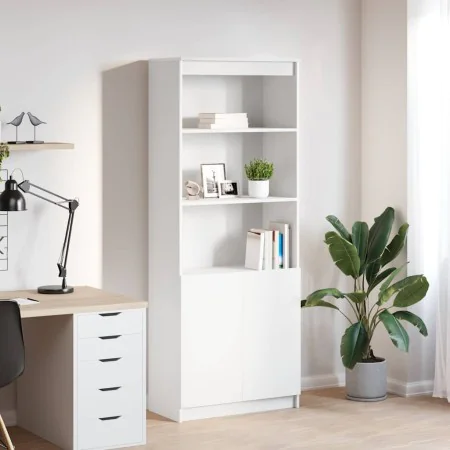 Aparador alto madera de ingeniería blanco 70x35x180 cm de , Aparadores - Ref: Foro24-3328471, Precio: 122,19 €, Descuento: %
