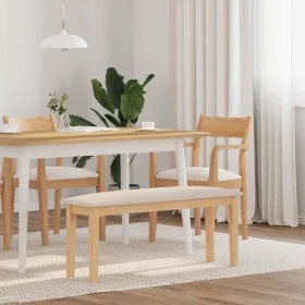 Banco 110 cm Madera Maciza Caucho de , Bancos de comedor y cocina - Ref: Foro24-4102603, Precio: 76,76 €, Descuento: %