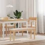 Banco 110 cm Madera Maciza Caucho von , Ess- und Küchenbänke - Ref: Foro24-4102603, Preis: 76,76 €, Rabatt: %