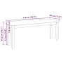 Banco 110 cm Madera Maciza Caucho von , Ess- und Küchenbänke - Ref: Foro24-4102603, Preis: 76,76 €, Rabatt: %