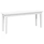 Banco 110 cm madera maciza caucho blanco de , Bancos de comedor y cocina - Ref: Foro24-4102608, Precio: 78,98 €, Descuento: %