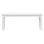 Banco 110 cm madera maciza caucho blanco de , Bancos de comedor y cocina - Ref: Foro24-4102608, Precio: 78,98 €, Descuento: %