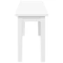 Banco 110 cm madera maciza caucho blanco de , Bancos de comedor y cocina - Ref: Foro24-4102608, Precio: 78,98 €, Descuento: %