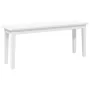 Banco 110 cm madera maciza caucho blanco de , Bancos de comedor y cocina - Ref: Foro24-4102608, Precio: 78,98 €, Descuento: %