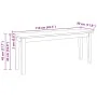 Banco 110 cm madera maciza caucho blanco de , Bancos de comedor y cocina - Ref: Foro24-4102608, Precio: 78,98 €, Descuento: %