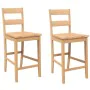 Taburetes de bar 2 uds madera maciza natural caucho de , Taburetes de cocina - Ref: Foro24-4102558, Precio: 131,15 €, Descuen...
