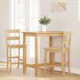Taburetes de bar 2 uds madera maciza natural caucho de , Taburetes de cocina - Ref: Foro24-4102558, Precio: 131,15 €, Descuen...