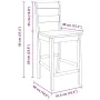 Taburetes de bar 2 uds madera maciza natural caucho de , Taburetes de cocina - Ref: Foro24-4102558, Precio: 131,15 €, Descuen...