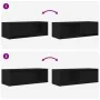 Muebles de TV 2 uds Roble Negro 80x31x25,5 cm Madera ingeniería de , Muebles TV - Ref: Foro24-861457, Precio: 84,29 €, Descue...