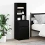 Mesilla de noche de madera de ingeniería negra 39x35x125 cm de , Mesitas de noche - Ref: Foro24-861311, Precio: 75,92 €, Desc...