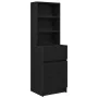 Mesilla de noche de madera de ingeniería negra 39x35x125 cm de , Mesitas de noche - Ref: Foro24-861311, Precio: 75,92 €, Desc...