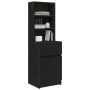 Mesilla de noche de madera de ingeniería negra 39x35x125 cm de , Mesitas de noche - Ref: Foro24-861311, Precio: 75,92 €, Desc...