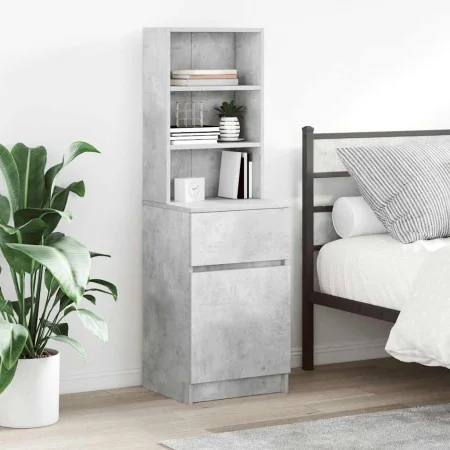 Mesilla de noche gris hormigón 39x35x125cm madera de ingeniería de , Mesitas de noche - Ref: Foro24-861313, Precio: 73,54 €, ...