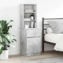 Mesilla de noche gris hormigón 39x35x125cm madera de ingeniería de , Mesitas de noche - Ref: Foro24-861313, Precio: 73,54 €, ...