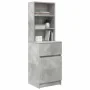 Mesilla de noche gris hormigón 39x35x125cm madera de ingeniería de , Mesitas de noche - Ref: Foro24-861313, Precio: 73,54 €, ...