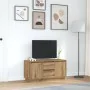 Mueble de TV con luces LED roble artesanal 100x41x50 cm de , Muebles TV - Ref: Foro24-861417, Precio: 104,46 €, Descuento: %