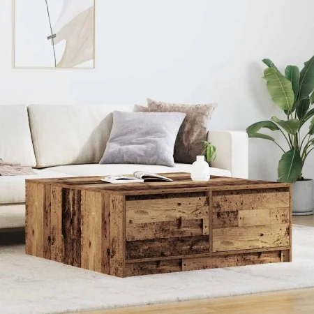 Mesa de centro con cajones madera vieja 100x100x40 cm de , Mesas de centro - Ref: Foro24-3328406, Precio: 165,33 €, Descuento: %