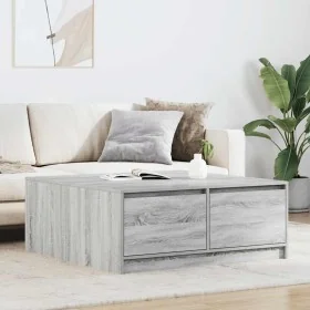 Mesa de centro con cajones Sonoma gris 100x100x40 cm de , Mesas de centro - Ref: Foro24-3328404, Precio: 169,42 €, Descuento: %