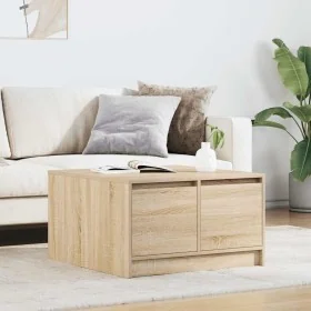 Mesa de centro con cajones roble Sonoma 70,5x70x40 cm by , Coffee table - Ref: Foro24-3328410, Price: 102,16 €, Discount: %