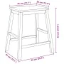 Sillas de bar 2 uds madera maciza caucho von , Küchenhocker - Ref: Foro24-4102579, Preis: 106,66 €, Rabatt: %