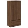 Armario con cajón de roble marrón 55,5x34x119,5 cm de , Aparadores - Ref: Foro24-861649, Precio: 94,23 €, Descuento: %