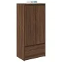 Armario con cajón de roble marrón 55,5x34x119,5 cm de , Aparadores - Ref: Foro24-861649, Precio: 94,23 €, Descuento: %