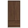 Armario con cajón de roble marrón 55,5x34x119,5 cm de , Aparadores - Ref: Foro24-861649, Precio: 94,23 €, Descuento: %