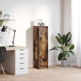 Aparador alto roble ahumado 29,5x34x119,5 cm Madera ingeniería von , Sideboards - Ref: Foro24-861656, Preis: 68,51 €, Rabatt: %