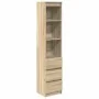 Aparador alto roble Sonoma 37,5x35x180 cm madera de ingeniería de , Aparadores - Ref: Foro24-861663, Precio: 95,14 €, Descuen...