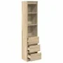 Aparador alto roble Sonoma 37,5x35x180 cm madera de ingeniería de , Aparadores - Ref: Foro24-861663, Precio: 95,14 €, Descuen...