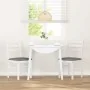 Sillas de comedor con cojines 2uds madera maciza blanco caucho de , Sillas de comedor - Ref: Foro24-4102421, Precio: 79,10 €,...